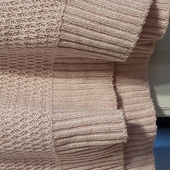 Moral Fiber Pullover Sweater Women's 3X Pink Open Knit Long Sleeve Light Y2K - Picture 8 of 11